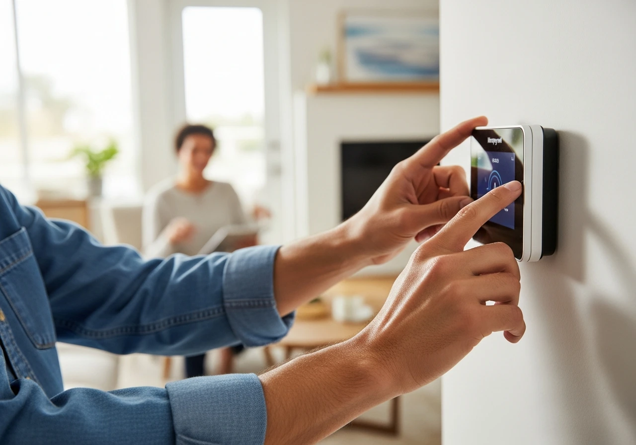 how to set honeywell thermostat